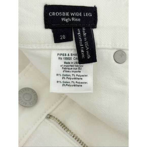 Veronica Beard Women’s Crosbie Wide Leg Jeans In White Size 28 $328 - Picture 9 of 9